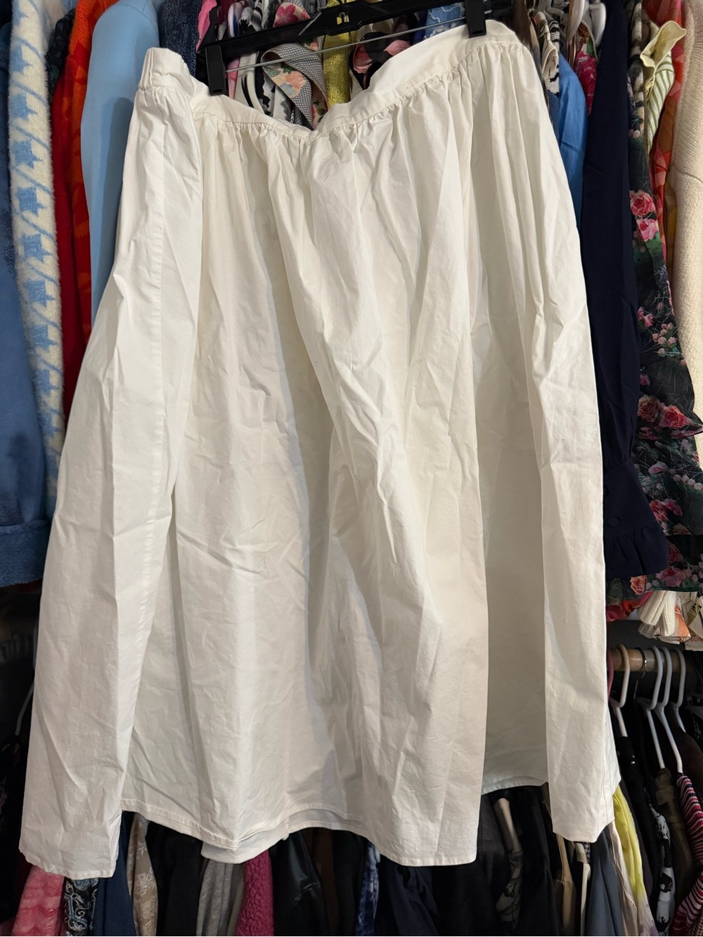 Eloquii White Full Midi Skirt 20